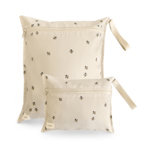 Mushie Water Resistant Wet Bag 2-pack - Bees